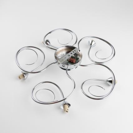 Eglo 32103 - Lustre de teto LED VELAGO de montagem de superfície, 5x G9/33W/230V, cromo polido