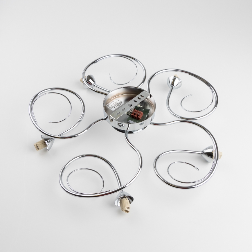 Eglo 32103 - Lustre de teto LED VELAGO de montagem de superfície, 5x G9/33W/230V, cromo polido