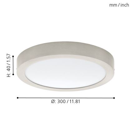 Eglo 32443 - Luz de teto LED FUEVA 1 LED/24W/230V