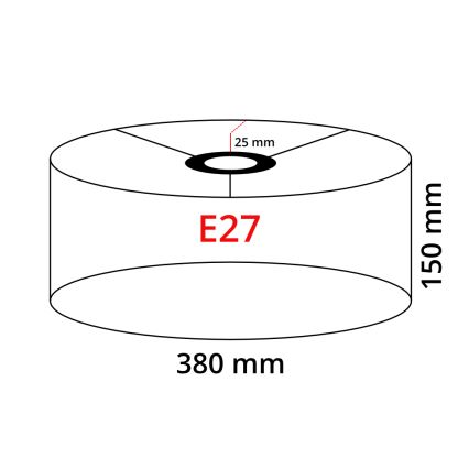 Eglo 32474 - Abajur universal TUNJA E27 diâmetro 38 cm castanho