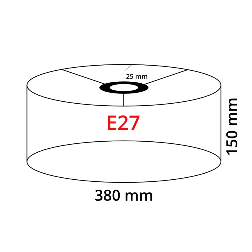Eglo 32474 - Abajur universal TUNJA E27 diâmetro 38 cm castanho