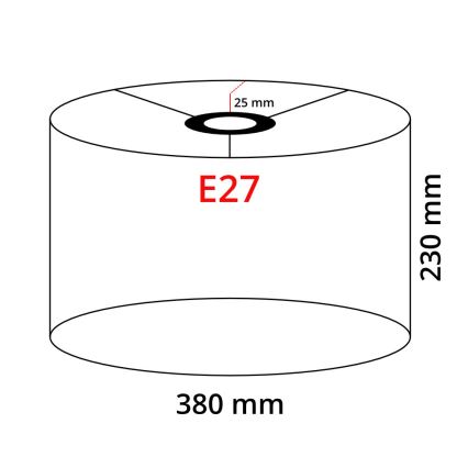 Eglo 32484 - Abajur universal TUNJA E27 diâmetro 38 cm cinzento