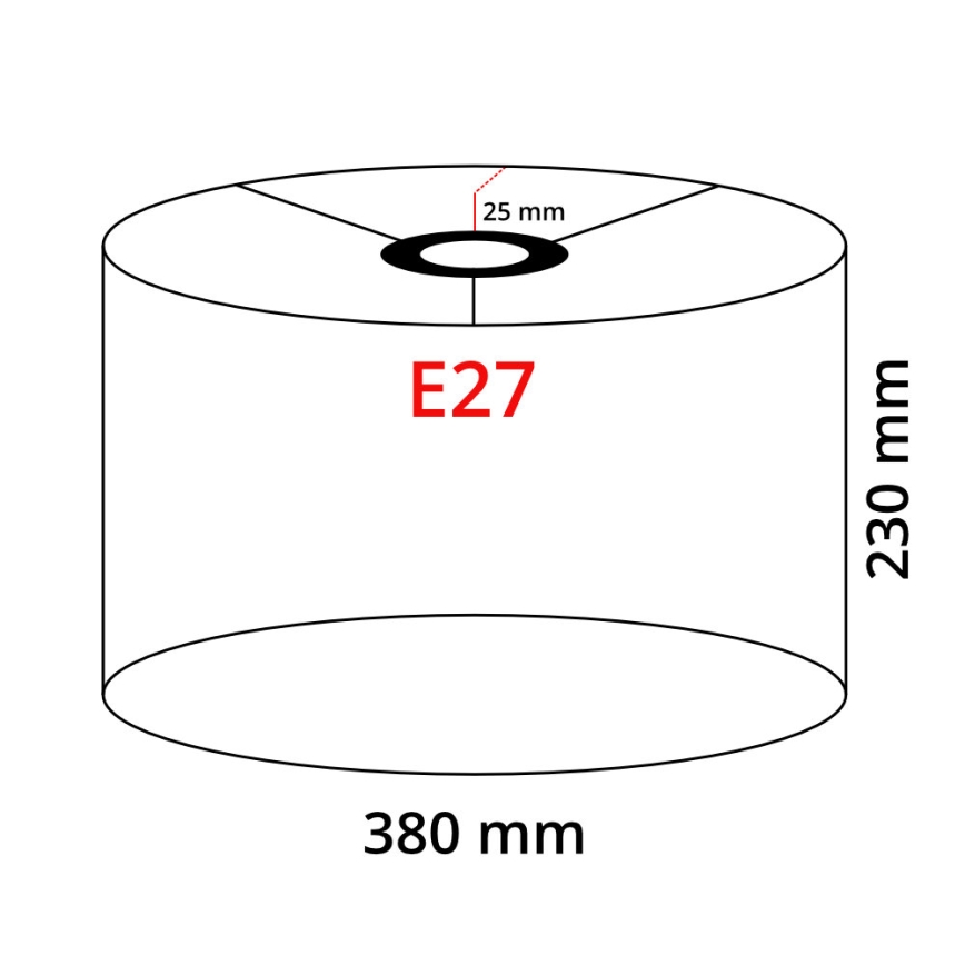 Eglo 32484 - Abajur universal TUNJA E27 diâmetro 38 cm cinzento