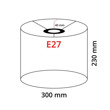 Eglo 32489 - Abajur universal TUNJA E27 diâmetro 30 cm cinzento