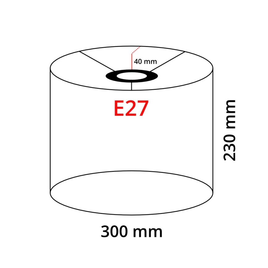 Eglo 32491 - Abajur universal TUNJA E27 diâmetro 30 cm castanho
