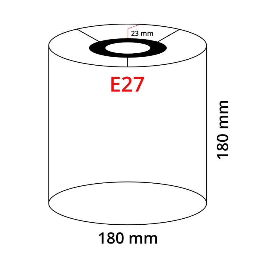 Eglo 32496 - Abajur universal TUNJA E27 diâmetro 18 cm castanho