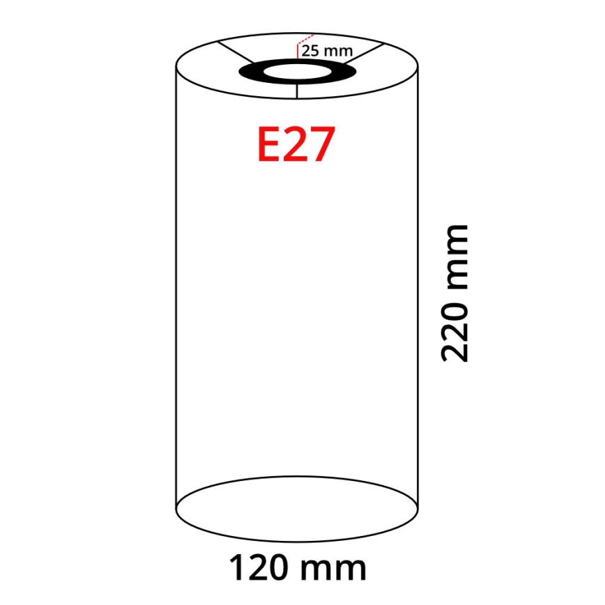 Eglo 32502 - Abajur universal TUNJA E27 diâmetro 12 cm castanho