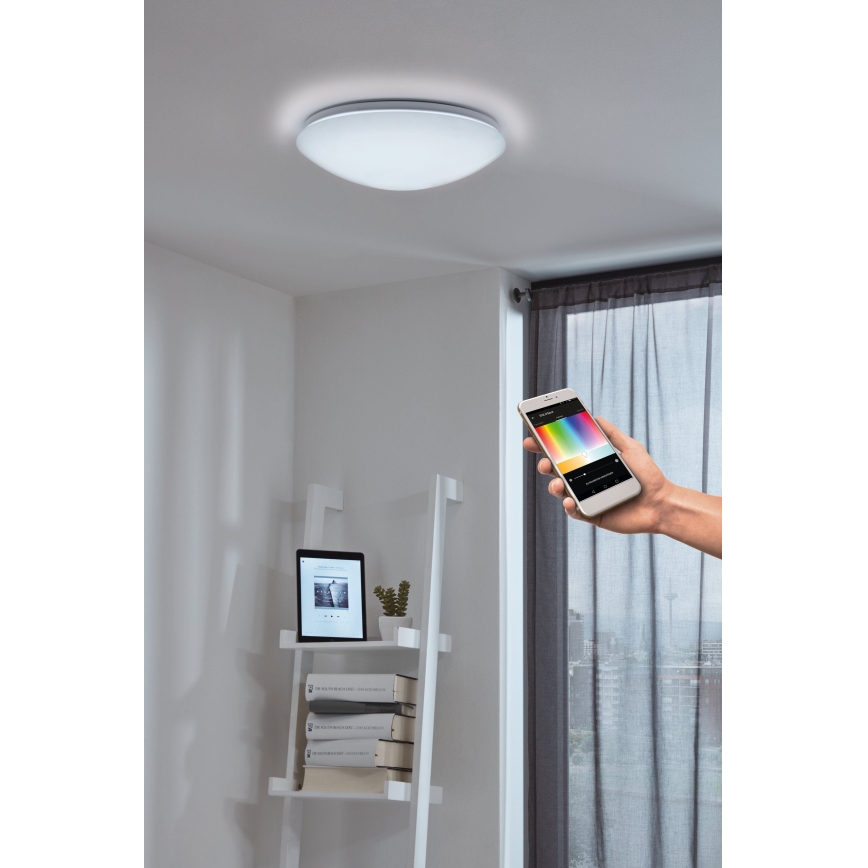 Eglo - Iluminação de parede e teto LED RGB com regulação GIRON-C LED/17W/230V