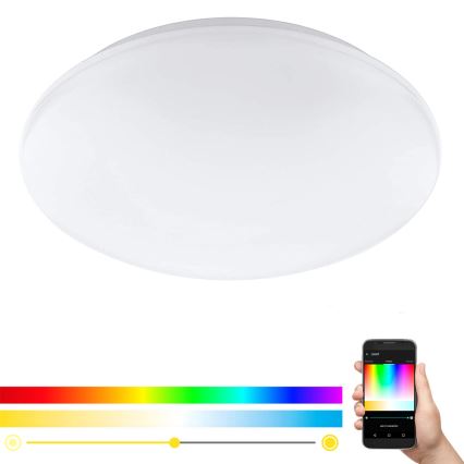 Eglo - Iluminação de parede e teto LED RGB com regulação GIRON-C LED/17W/230V