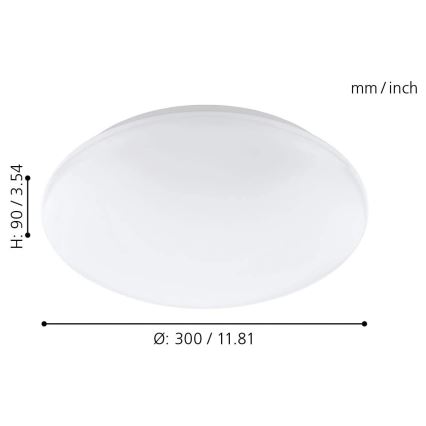 Eglo - Iluminação de parede e teto LED RGB com regulação GIRON-C LED/17W/230V