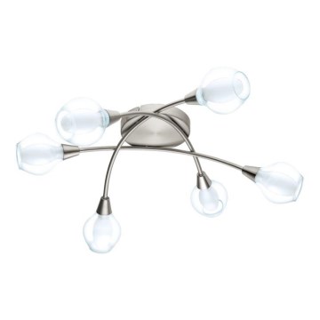 Eglo 32595 - Lustre de teto sobreposto ARNADO 6xG9/33W/230V cromado mate