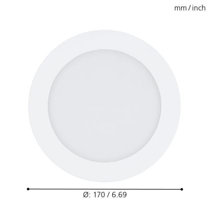 Eglo - Luminária de embutir LED RGB regulável FUEVA-C LED/10,5W/230V