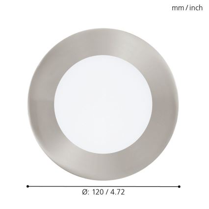 Eglo - Iluminação embutida LED RGB com regulação FUEVA-C LED/5,4W/230V