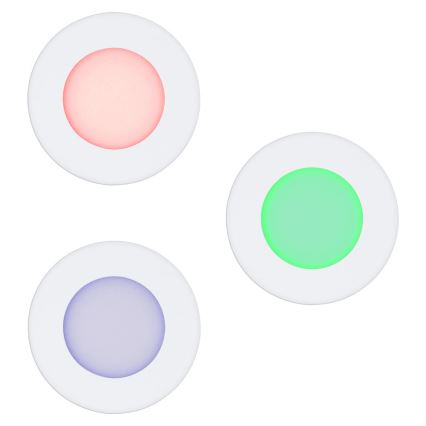 Eglo - ONJUNTO 3x LED RGB Foco de encastrar com regulação FUEVA-C 1xLED/3W/230V