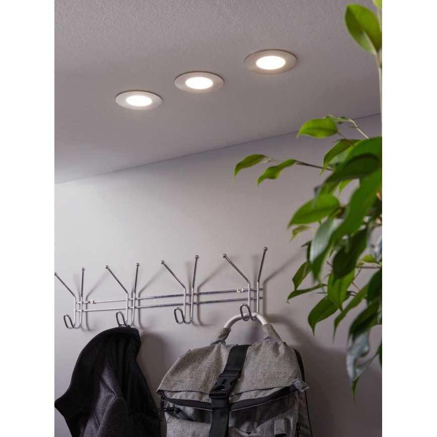 Eglo - CONJUNTO 3x LED RGB Foco de encastrar com regulação FUEVA-C 1xLED/3W/230V