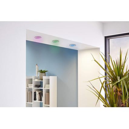 Eglo - CONJUNTO 3x Luminária de embutir LED RGB regulável FUEVA-C 1xLED/3W/230V