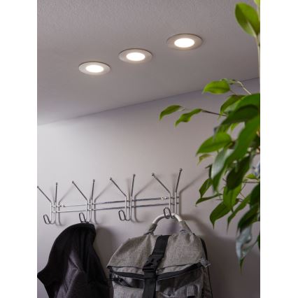 Eglo - CONJUNTO 3x Luminária de embutir LED RGB regulável FUEVA-C 1xLED/3W/230V