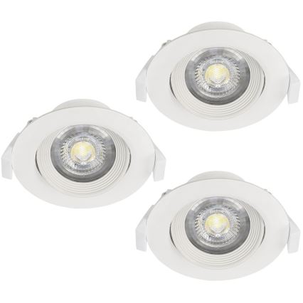 Eglo - CONJUNTO 3x Luz embutida SARTIANO 1xLED/5W/230V