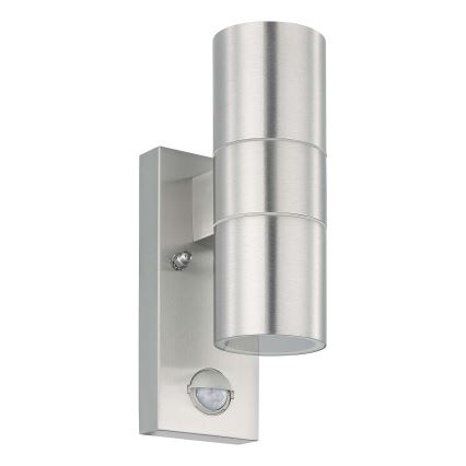 Eglo - Luz de parede LED de exterior com sensor 2xGU10/3W/230V IP44