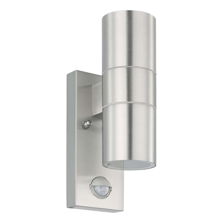 Eglo - Luz de parede LED de exterior com sensor 2xGU10/3W/230V IP44