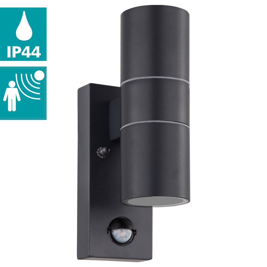 Eglo - Iluminação de parede LED exterior com sensor 2xGU10/3W/230V IP44