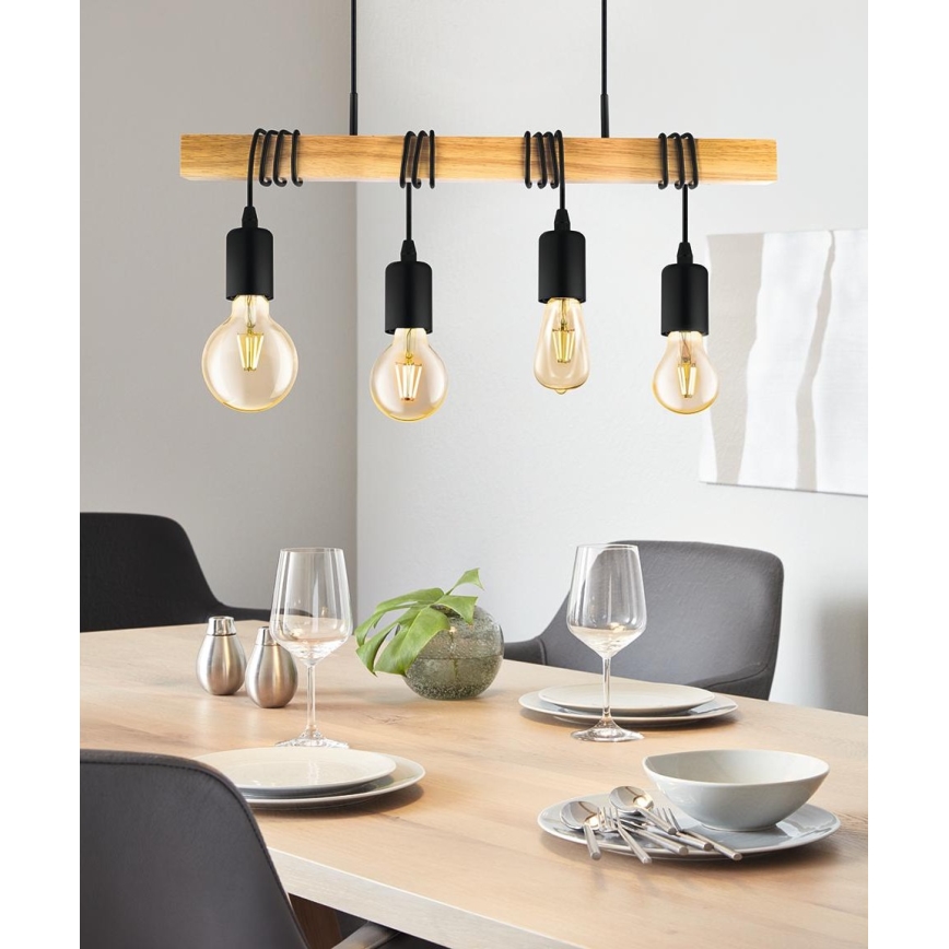 Eglo - Candelabro num fio TOWNSHEND 4xE27/60W/230V