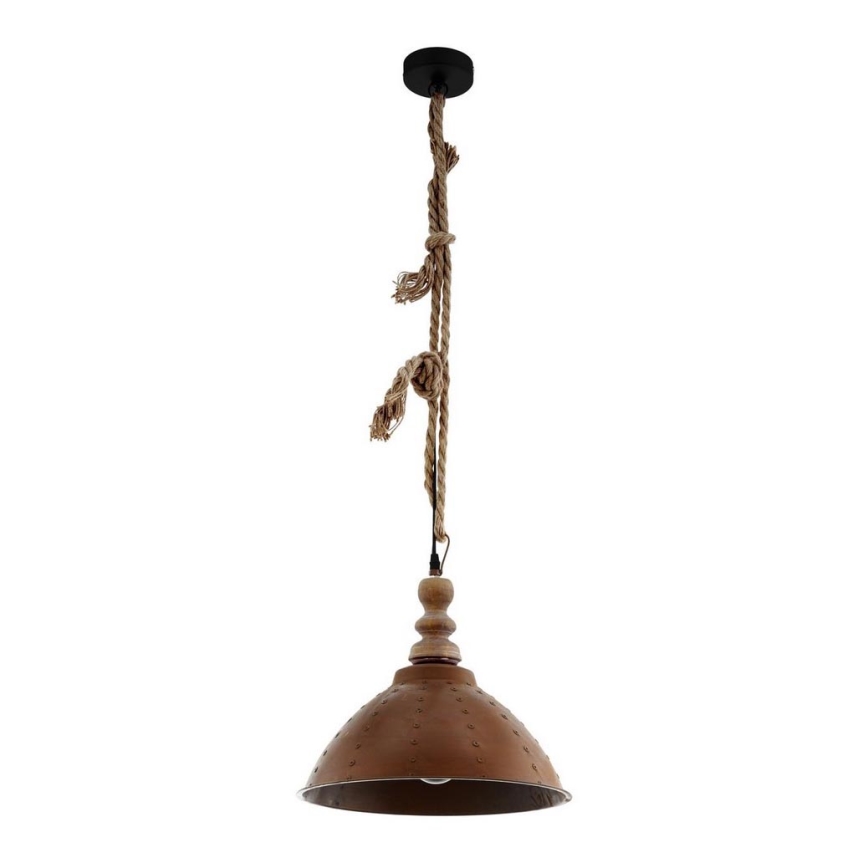 Eglo 33026 - Candelabro num fio RIDDLECOMBE 1xE27/60W/230V castanho pátina