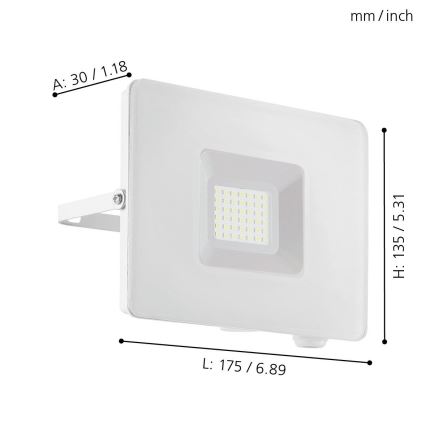 Eglo - Holofote LED LED/30W/230V IP65