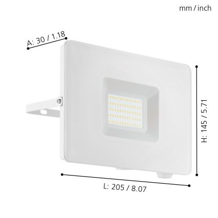 Eglo - Holofote LED LED/50W/230V IP65