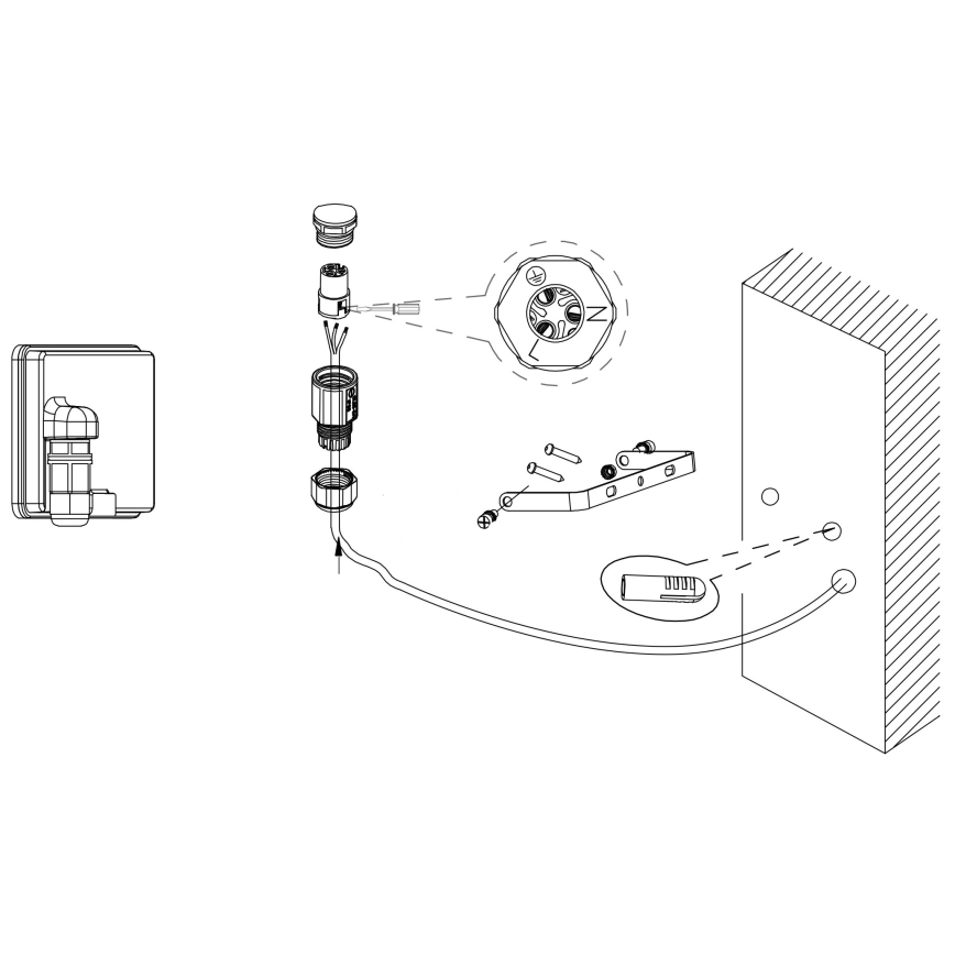 Eglo - Holofote LED LED/50W/230V IP65