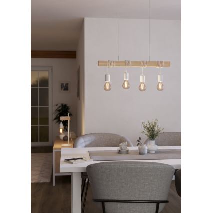 Eglo - Candelabro num fio TOWNSHEND 4xE27/60W/230V