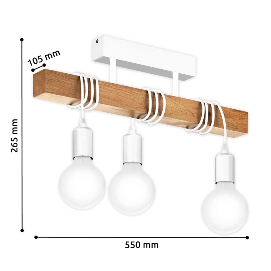 Eglo - Candelabro integrado TOWNSHEND 3xE27/60W/230V