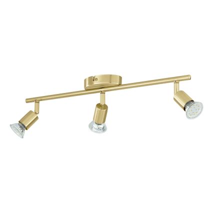Eglo - Foco LED 3xGU10/2,8W/230V 3000K dourado
