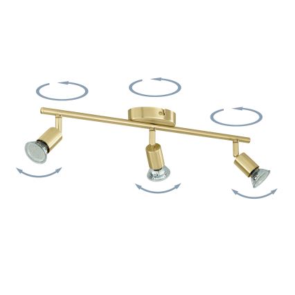 Eglo - Foco LED 3xGU10/2,8W/230V 3000K dourado