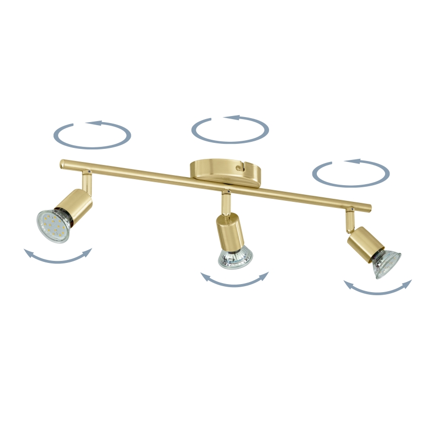 Eglo - Foco LED 3xGU10/2,8W/230V 3000K dourado