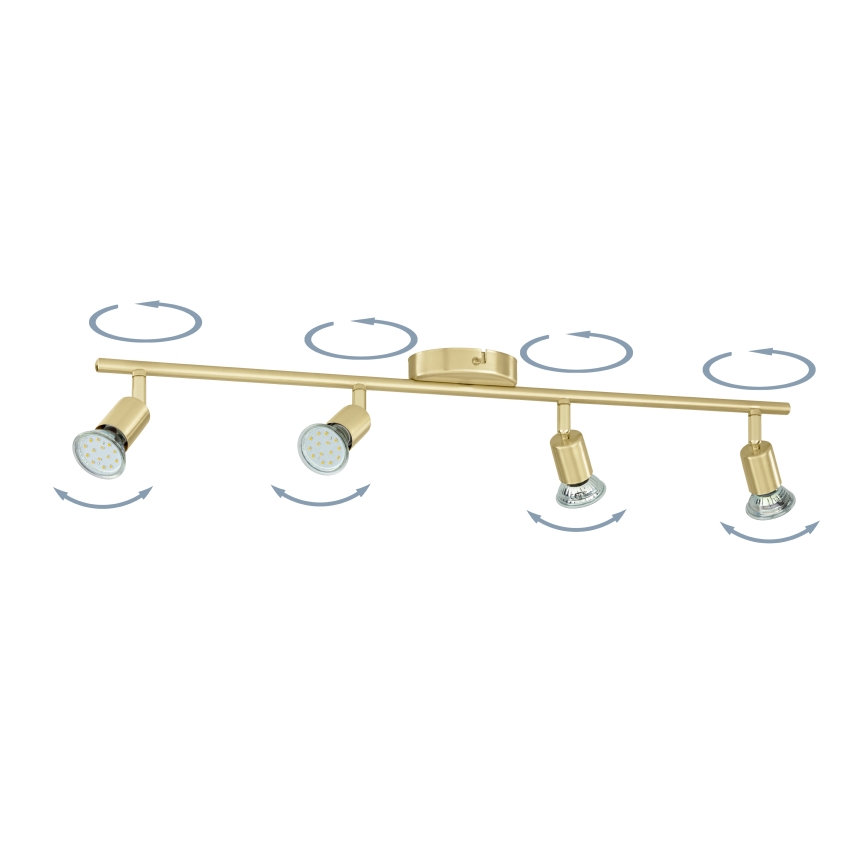Eglo - Foco LED 4xGU10/2,8W/230V 3000K dourado
