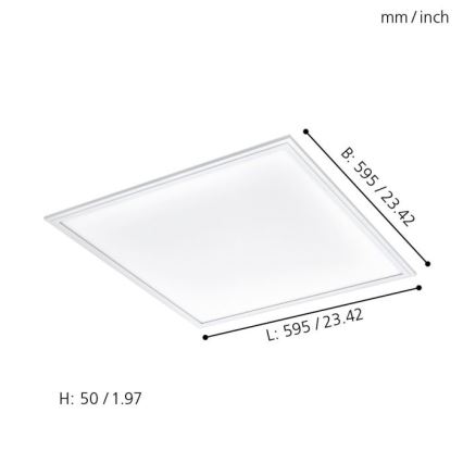 Eglo 33204 - Iluminação LED RGBW com regulação SALOBRENA-C LED/34W/230V 2700-6500K + comando