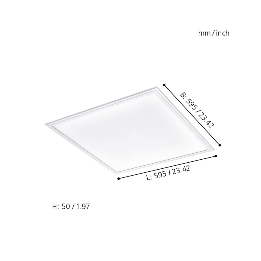 Eglo 33204 - Iluminação LED RGBW com regulação SALOBRENA-C LED/34W/230V 2700-6500K + comando