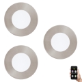 Eglo 33216 - CONJUNTO 3x LED RGBW Foco de encastrar com regulação FUEVA-C LED/3W/230V