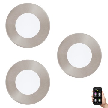 Eglo 33216 - CONJUNTO 3x LED RGBW Foco de encastrar com regulação FUEVA-C LED/3W/230V