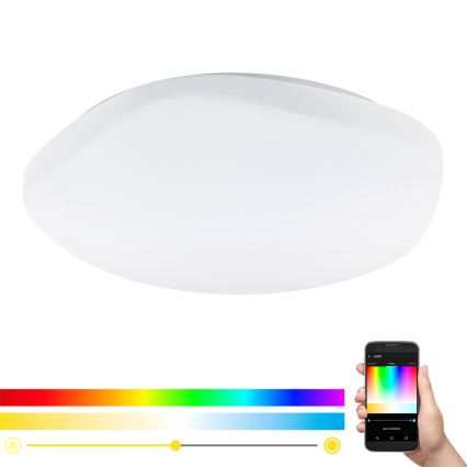 Eglo 33272 - Iluminação de teto LED RGBW com regulação TOTARI-C LED/34W/230V 2700-6500K branco + comando