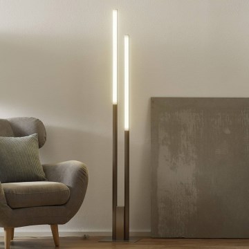 Eglo 33323 - Candeeiro de chão LED RGBW com regulação FRAIOLI-C 2xLED/17W/230V 2700-6500K cromado mate