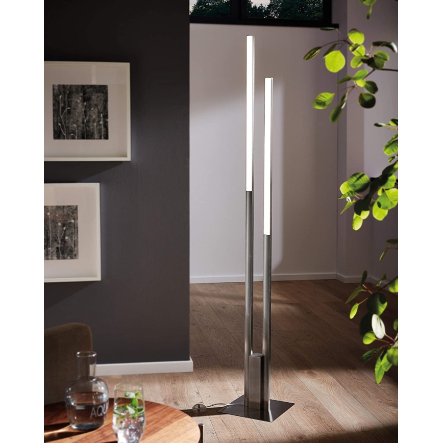 Eglo 33323 - Candeeiro de chão LED RGBW com regulação FRAIOLI-C 2xLED/17W/230V 2700-6500K cromado mate