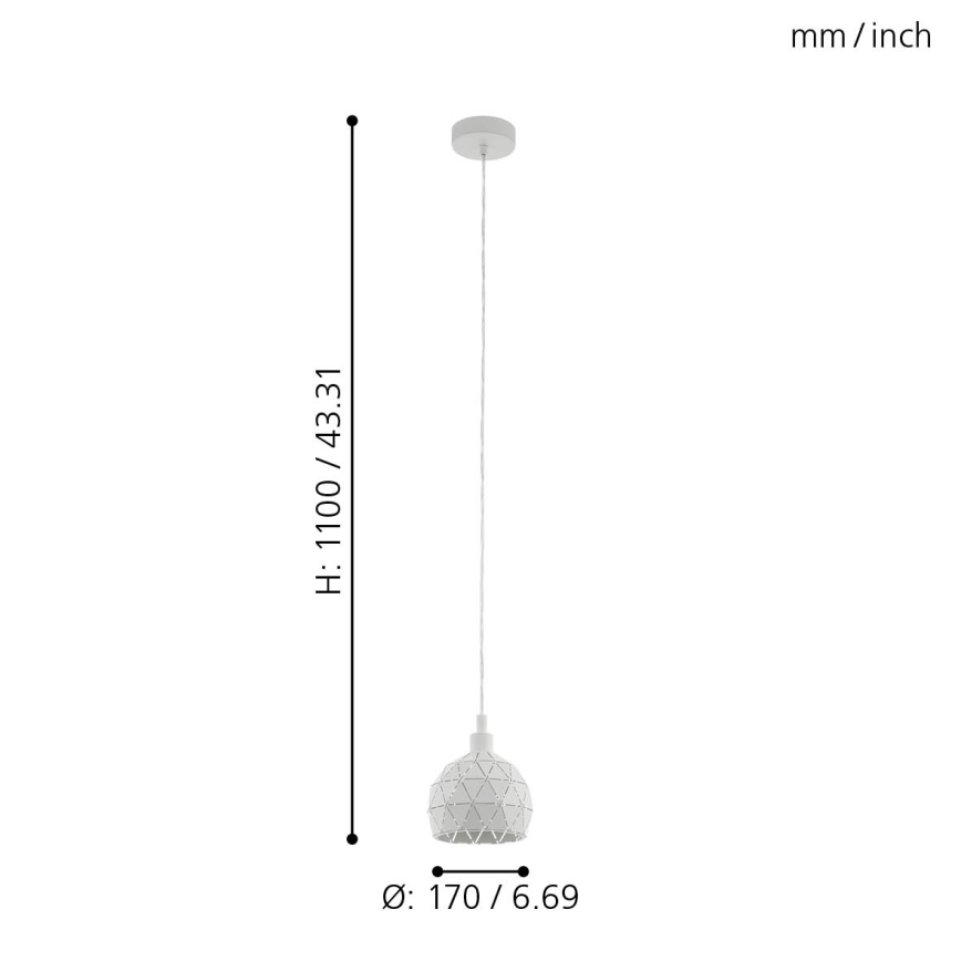 Eglo - Candelabro num fio 1xE14/40W/230V