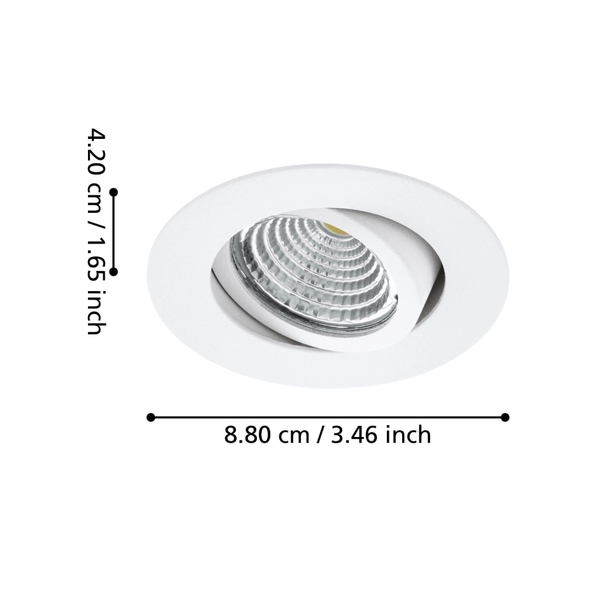 Eglo - CONJUNTO 3xLED Iluminação com regulação 3xLED/6W/230V branco
