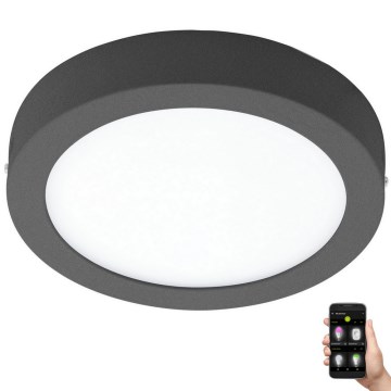 Eglo 33577 - Iluminação de teto LED com regulação ARGOLIS-C LED/16,5W/230V IP44 antracite