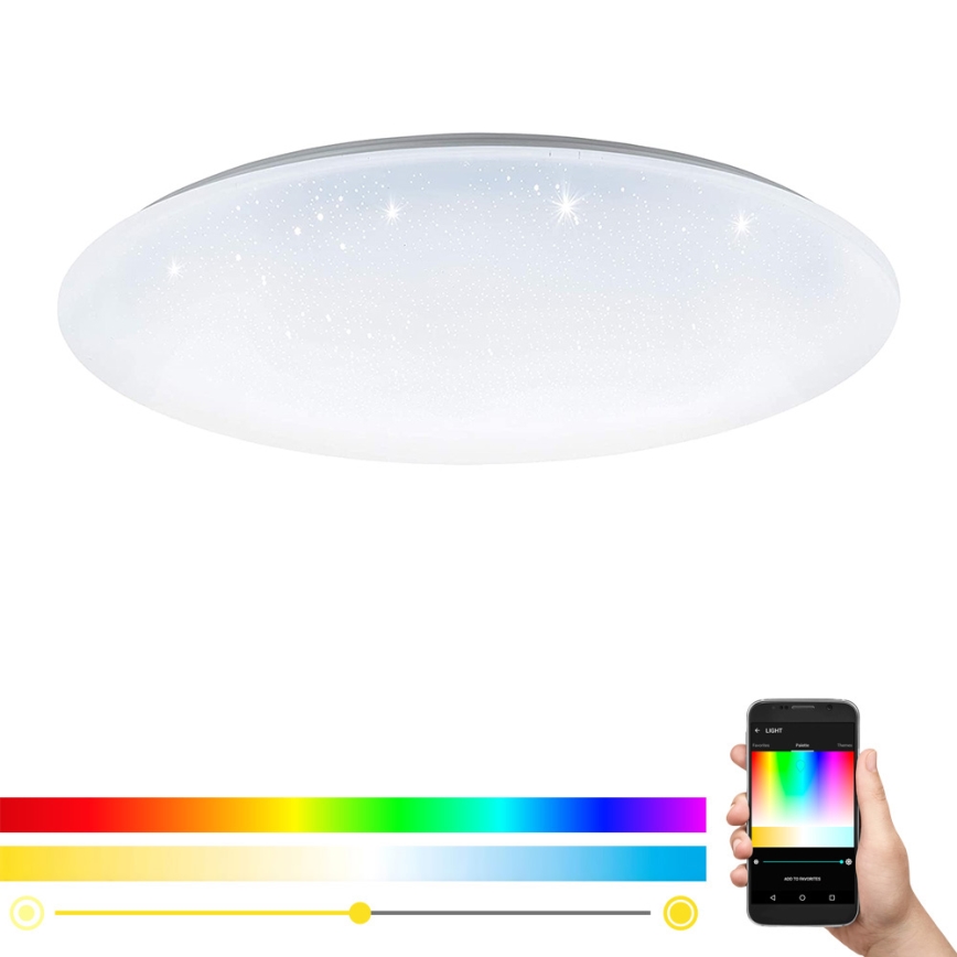 Eglo 33669 - Iluminação de teto LED RGBW com regulação TOTARI-C LED/43W/230V 2700-6500K branco + comando