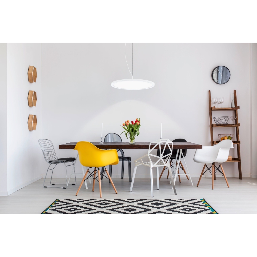 Eglo 33675 - LED RGBW Candeeiro suspenso com regulação CERIGNOLA-C LED/21W/230V 2700-6500K + comando