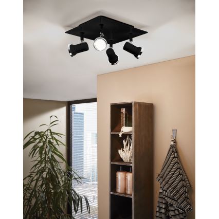 Eglo - Foco LED para casa de banho 4xGU10/3,3W/230V IP44