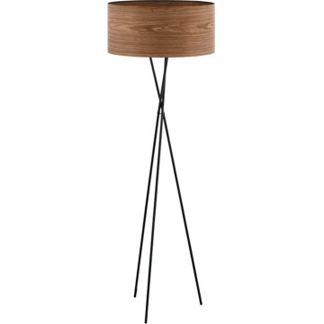 Eglo 33705 - Candeeiro de pé CANNAFESCA 1xE27/60W/230V castanho/preto